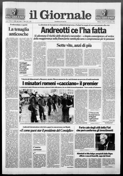 Il giornale : quotidiano del mattino